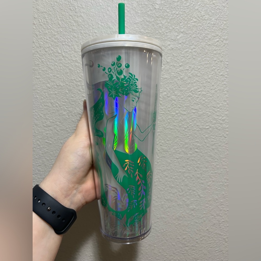 Starbucks 24oz Iridescent Mermaid Design Tumbler NWT